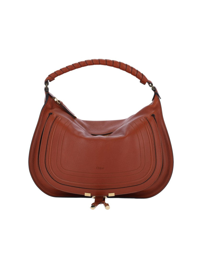 Chloé "Marcie" Shoulder Bag In Brown Calfskin