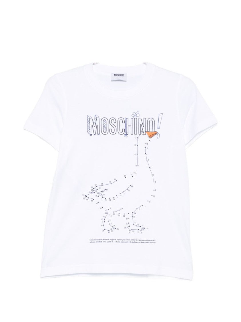 Moschino Playful Graphic Silk And Nylon Top