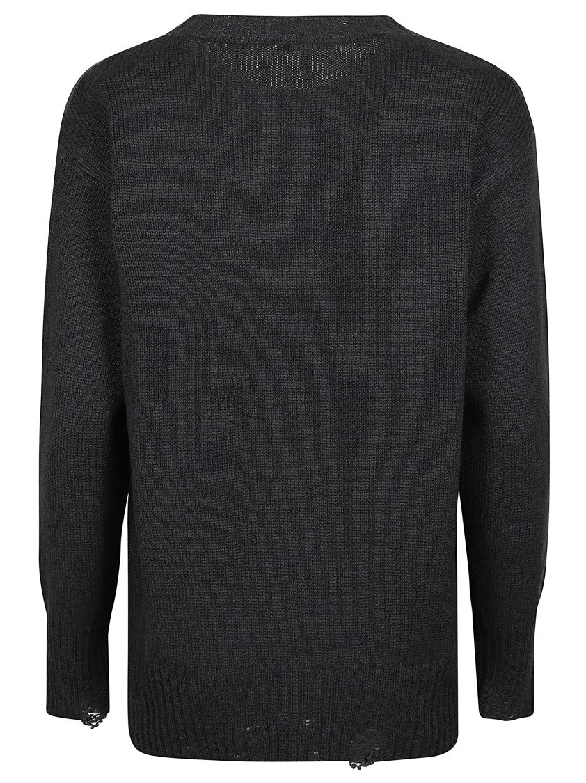 Canessa Leda Cashmere Distressed Sweater
