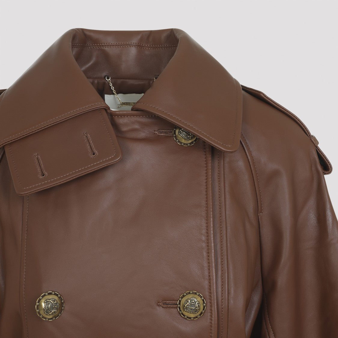 Zimmermann Brown Leather Coat