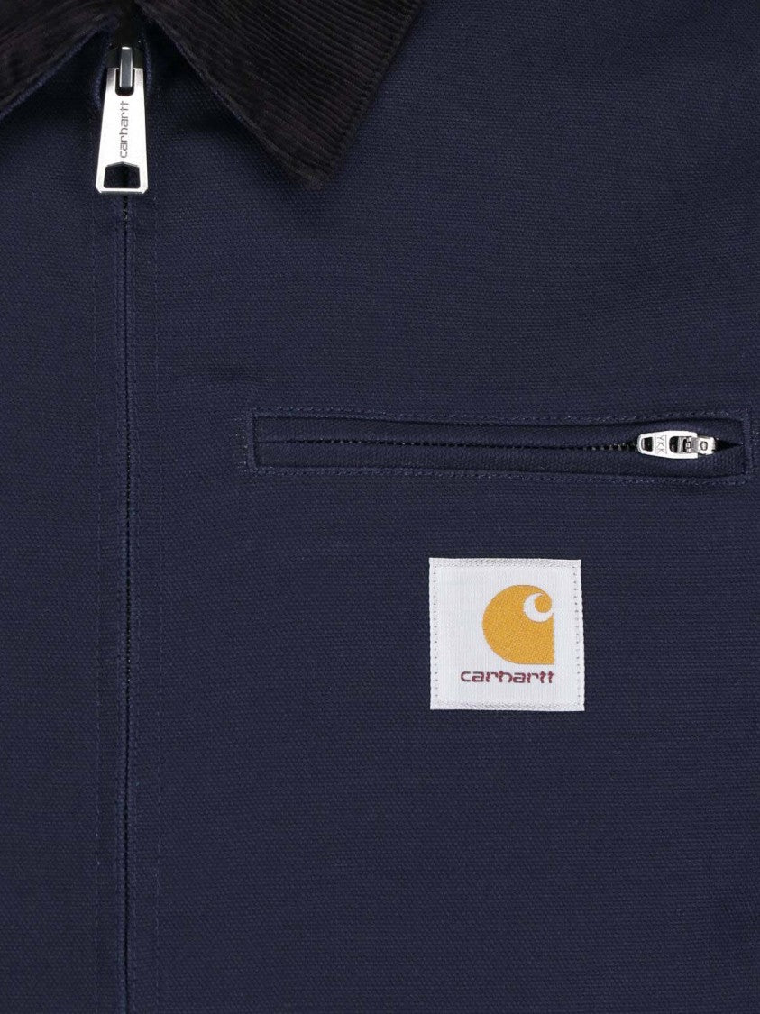Carhartt Wip Blue Og Detroit Cotton Zip-Up Jacket