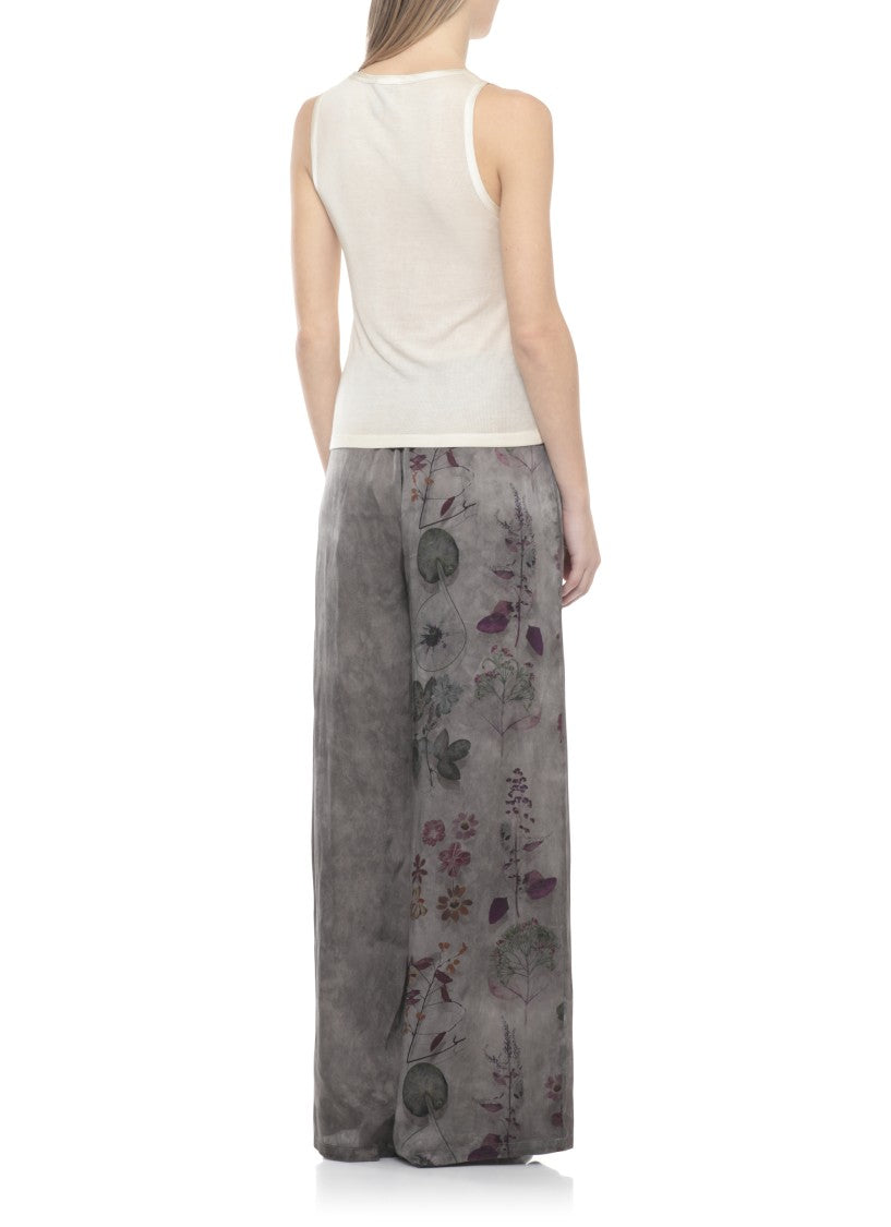 Avant Toi Beige Silk-Blend Tank Top
