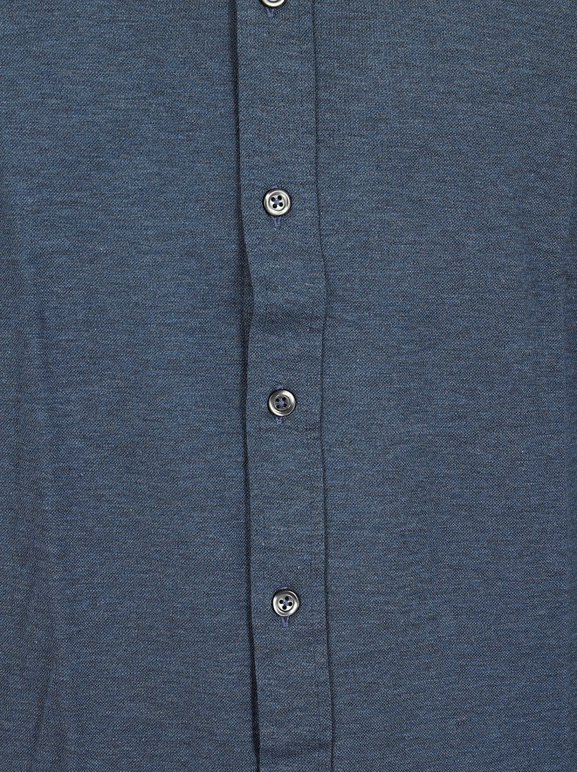 Barba Napoli Relaxed Fit Button-Down Shirt In Muted Blue
