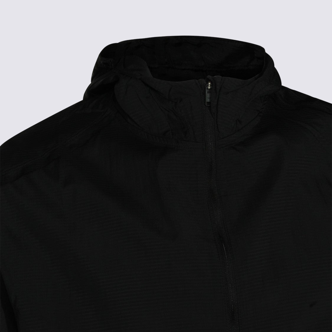 Y-3 Black Jacket With High Collar And Hood