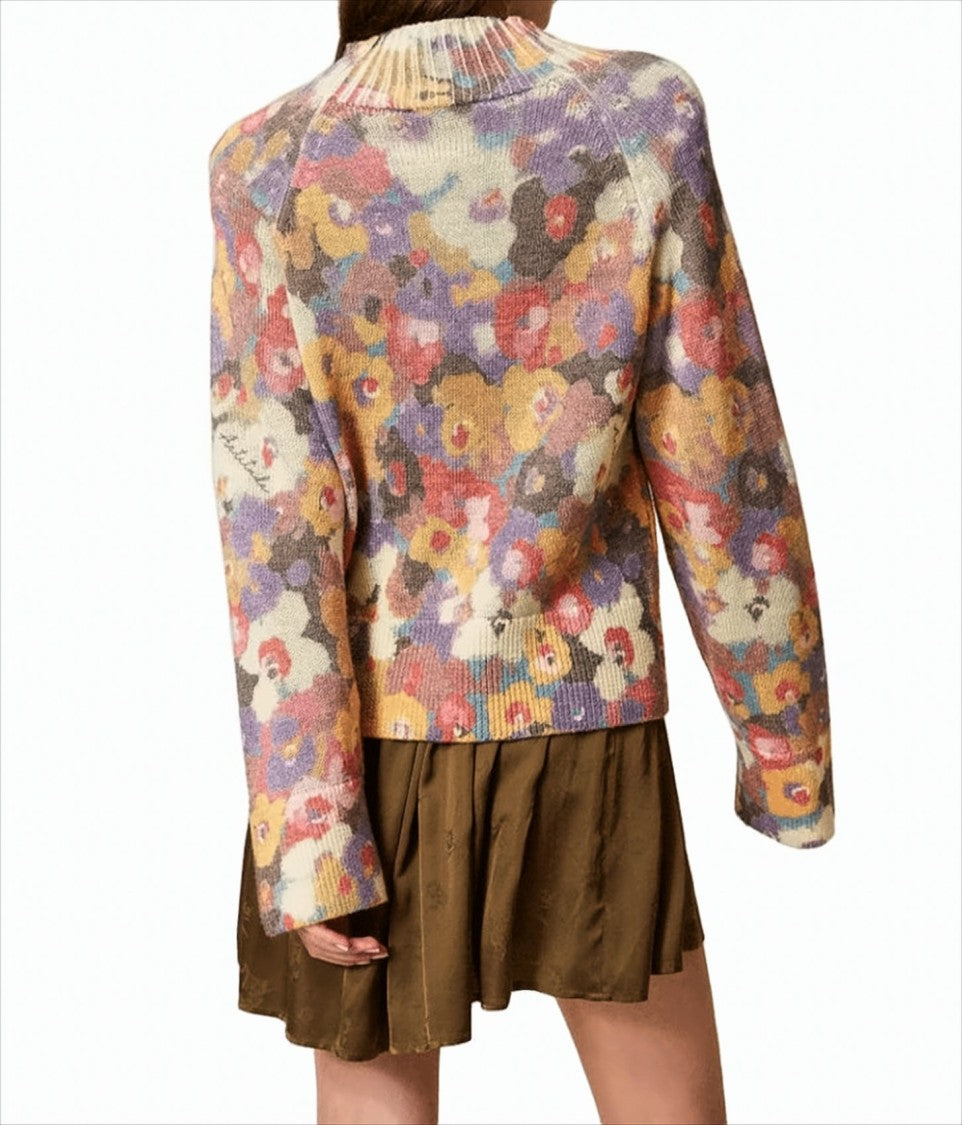 Twinset Actitude Multicolor All-Over Flower Sweaters