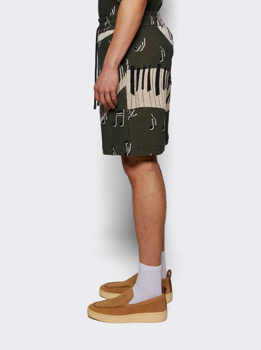 Amiri Piano Keys Tapestry Short Black