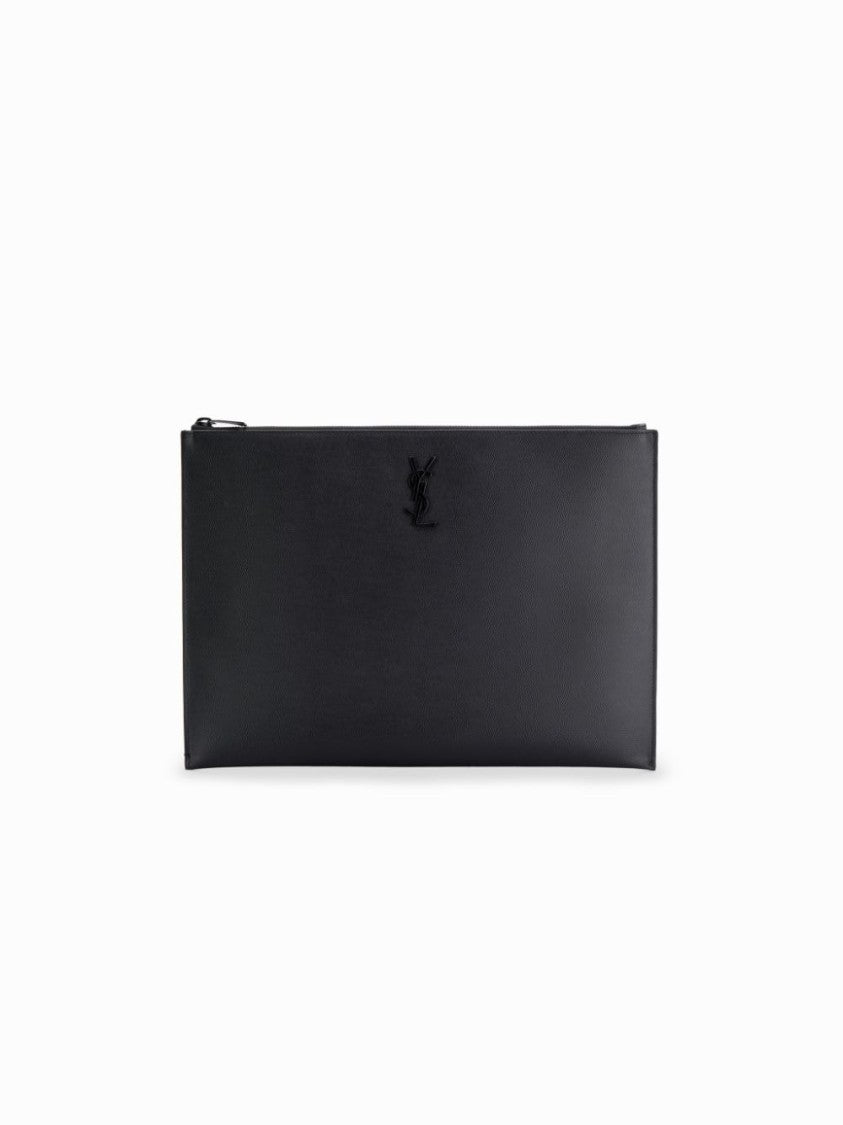 Saint Laurent Monogram Plaque Clutch Bag