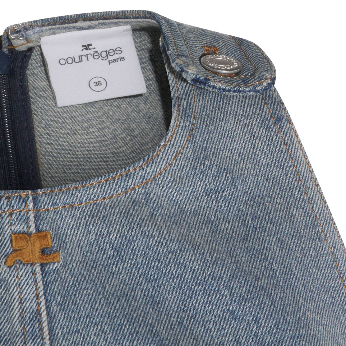 Courrèges A-Line Denim Mini Dress