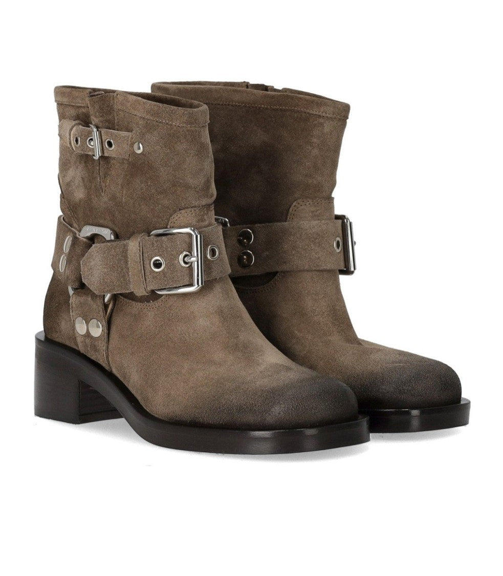 Strategia Beige Biker Boot