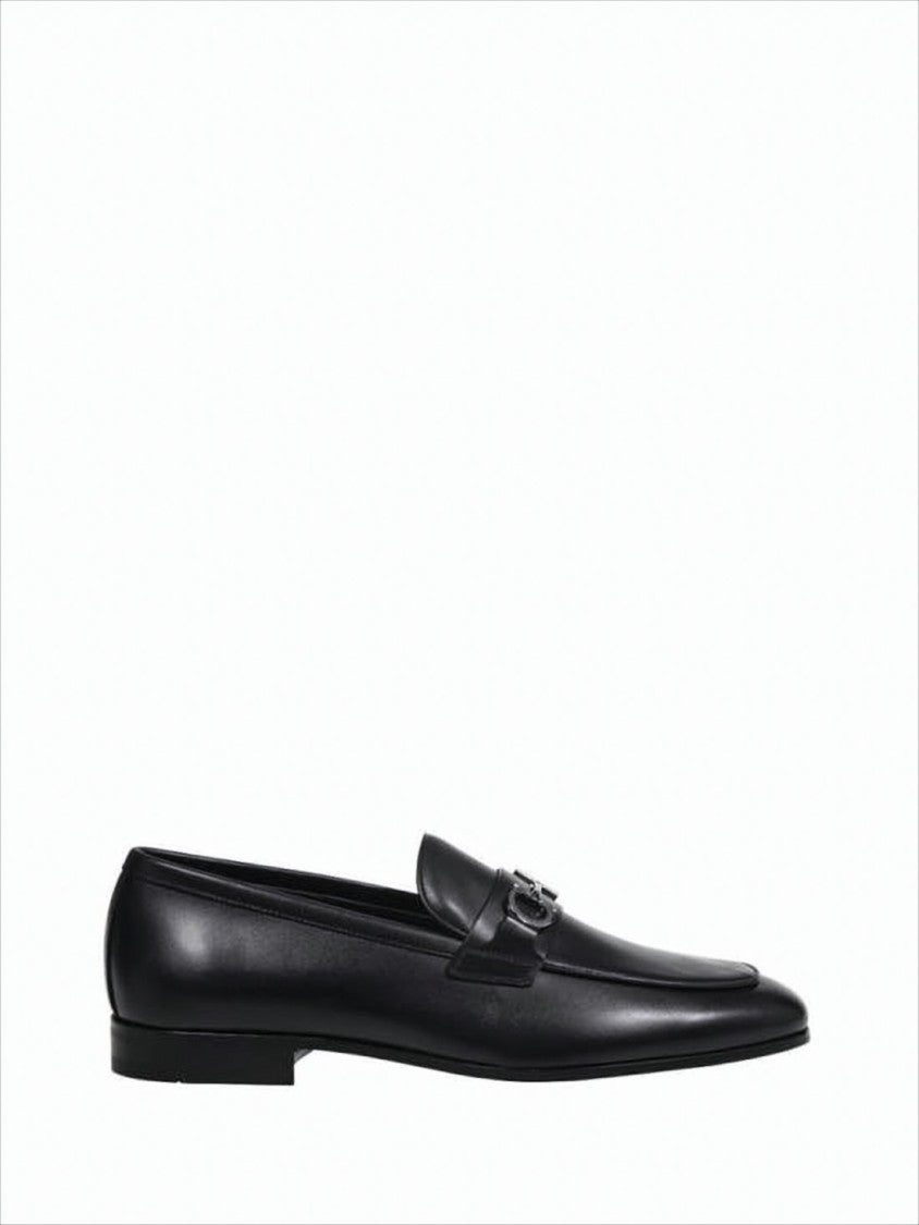Salvatore Ferragamo Black Leather Loafers