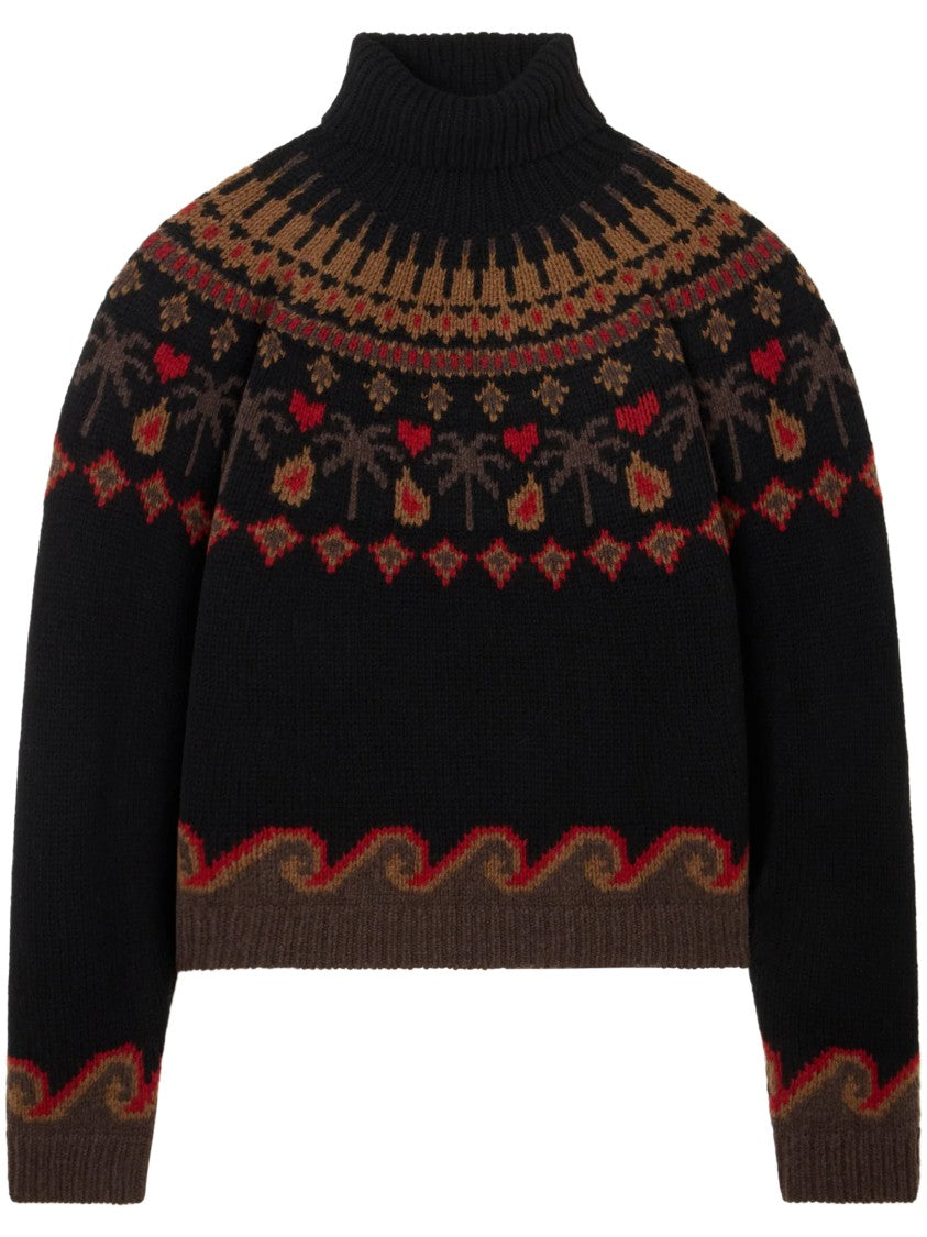 Alanui Sweet Winter Turtleneck Patterned Sweater