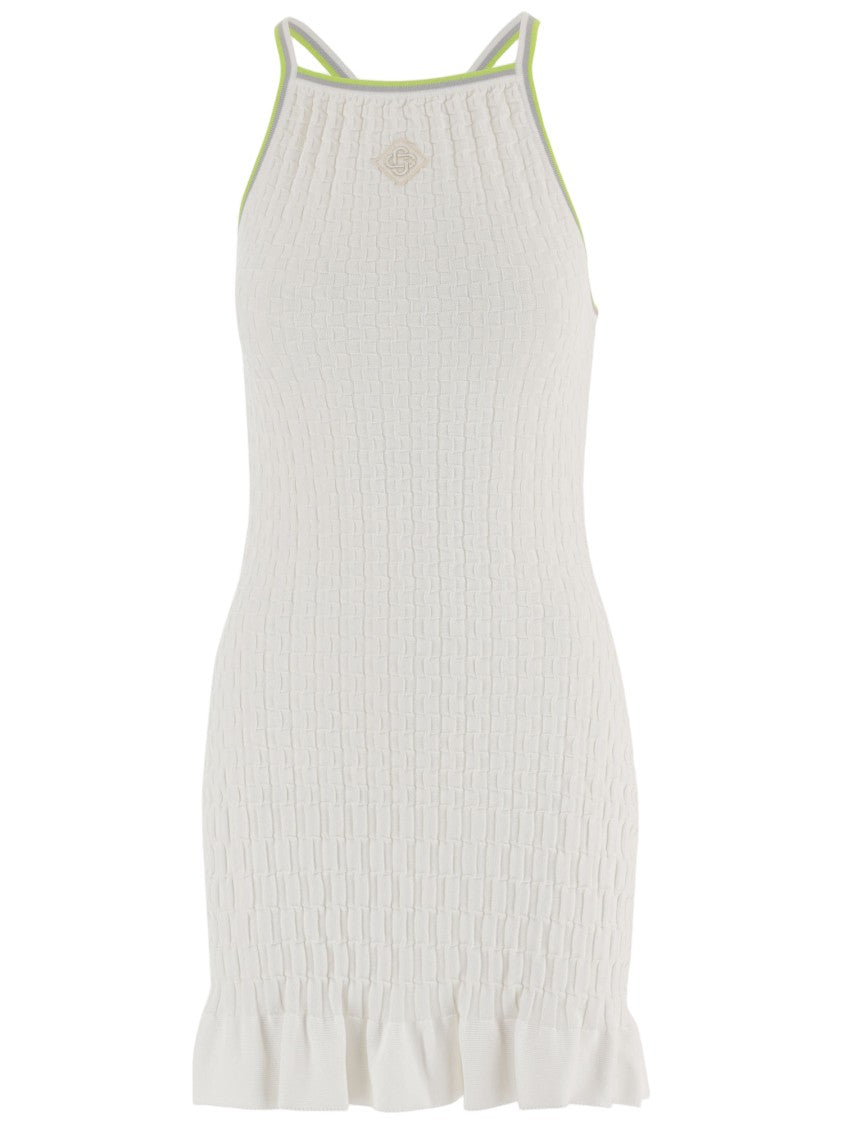 Casablanca Viscose Blend Mini Dress With Geometric Pattern