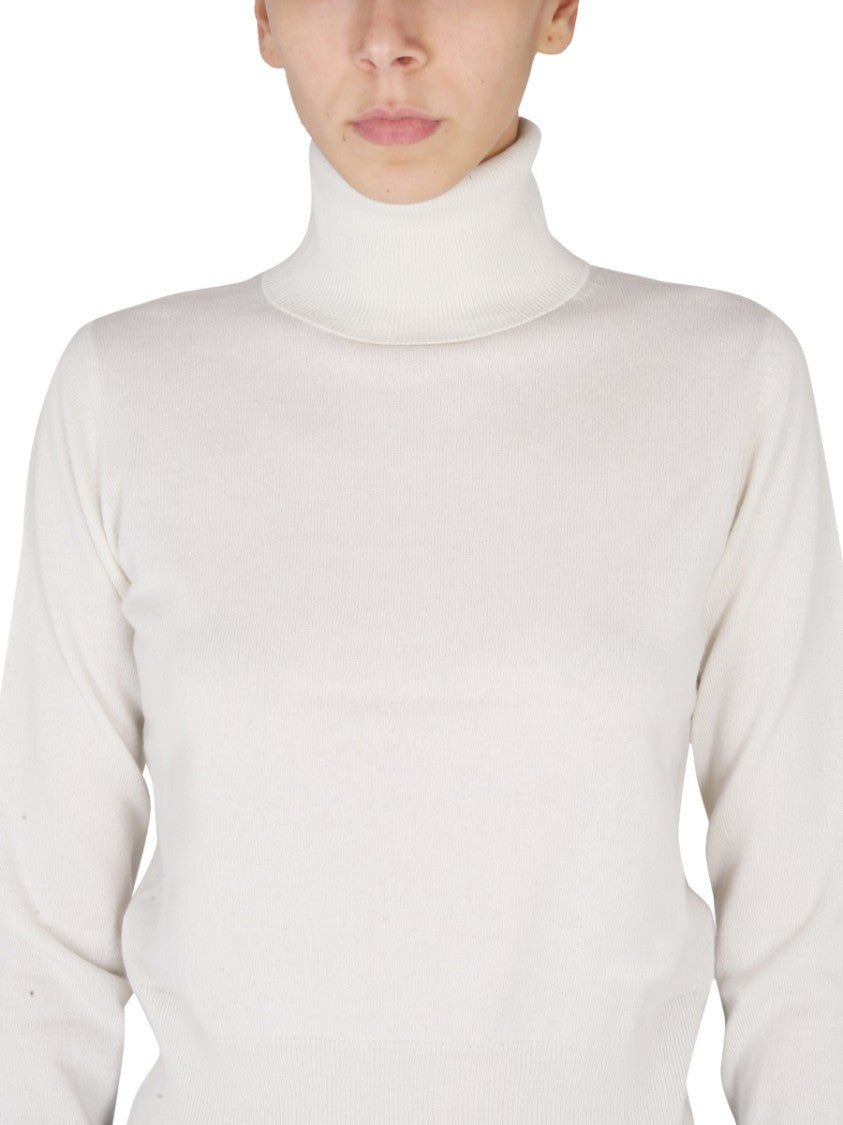 Ballantyne Cashmere Turtleneck With Ribbed Hem