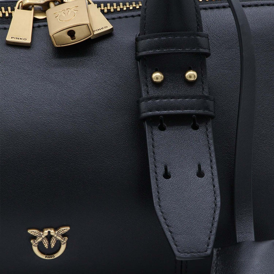 Pinko Bowling Escape Horizontal Leather Bag