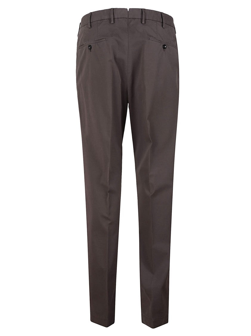 Incotex Tailored Brown Trousers With Subtle Pleats