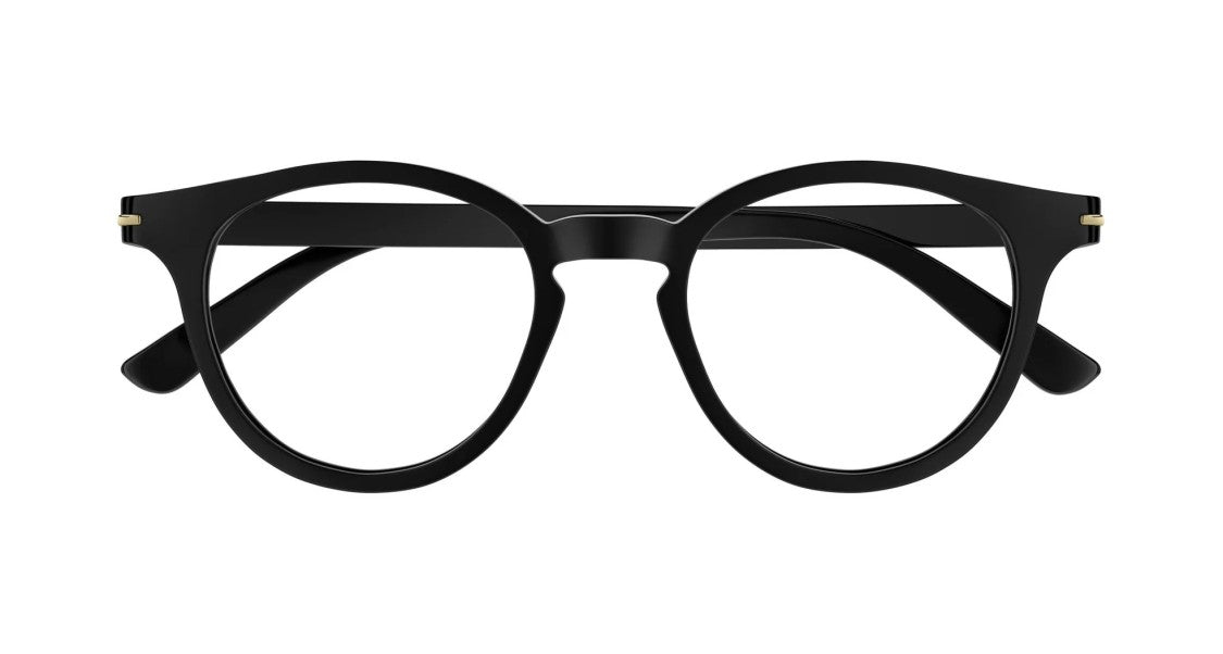 Gucci Black Bold Round Acetate Eyeglasses