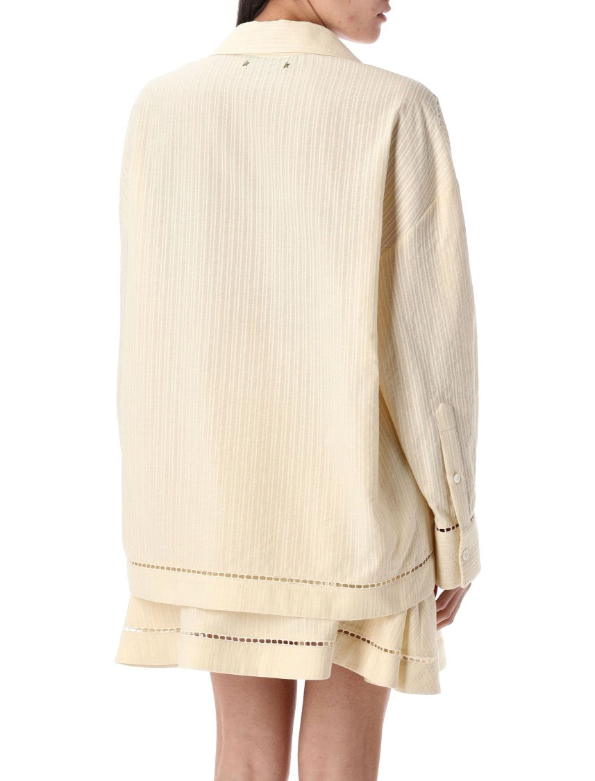 Golden Goose Boxy Cream Blouse