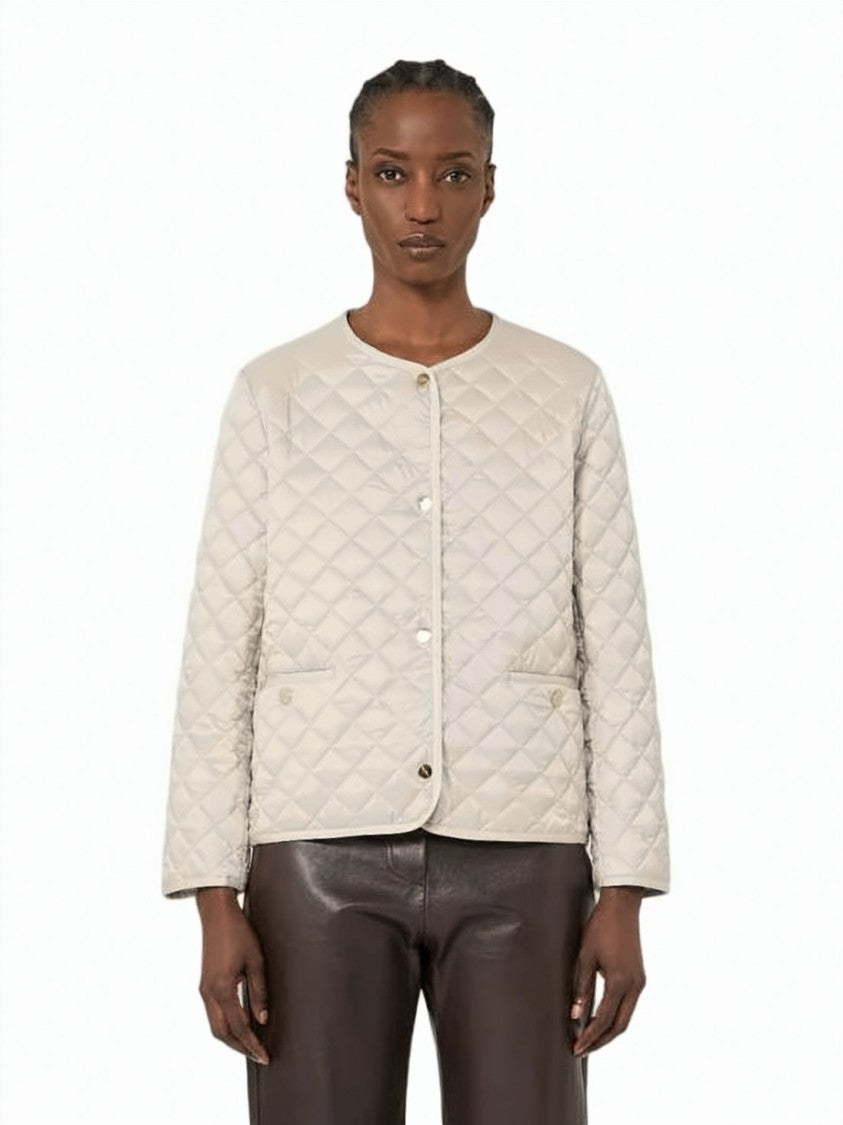 Max Mara Cropped Casual Jacket With Classic Collar And Button-Down Front