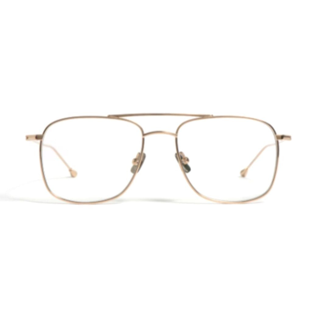 Peter And May Michel Michel Minimalist Gold-Finish Square Sunglasses With Double Bridge
