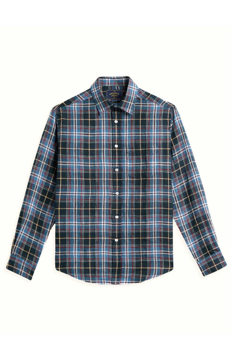 Portuguese Flannel Madras Pure Linen Casual Shirt
