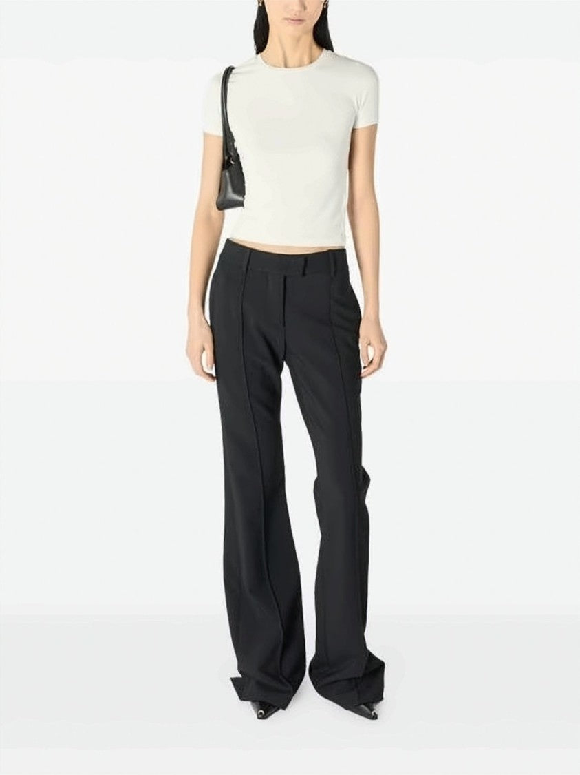 Marine Serre Short-Sleeve Top With Crescent Moon Pattern