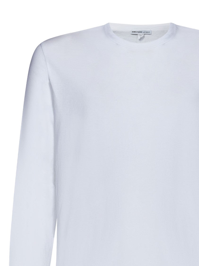 James Perse Long-Sleeved T-Shirt In Garment-Dyed White