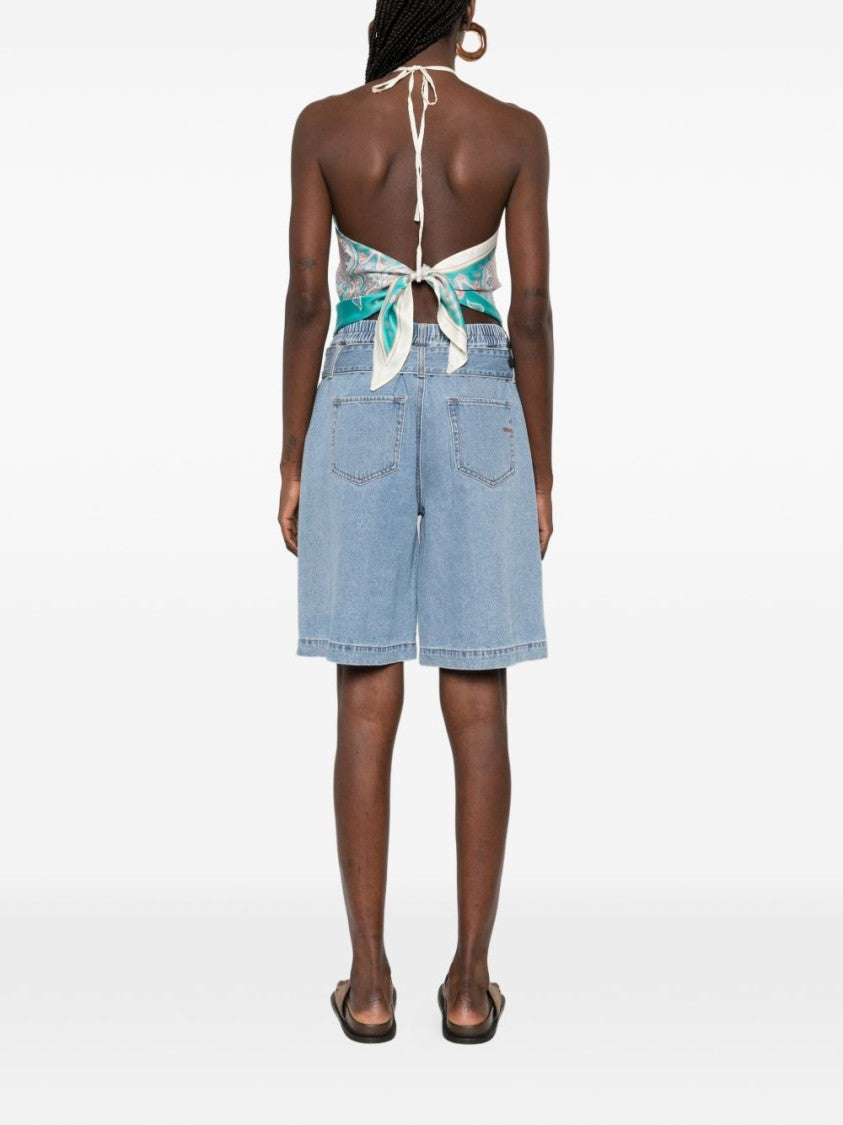 Pinko Paisley Print Halter Neck Top