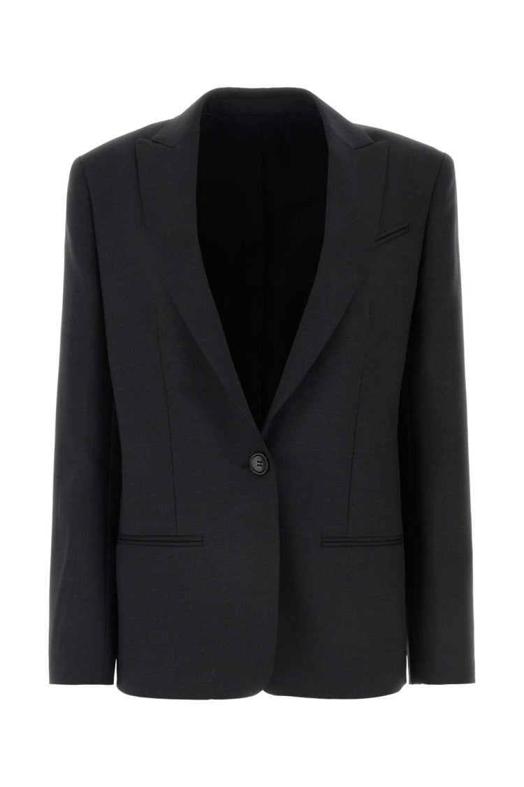 Philosophy Di Lorenzo Serafini Charcoal Stretch Polyester Blend Blazer