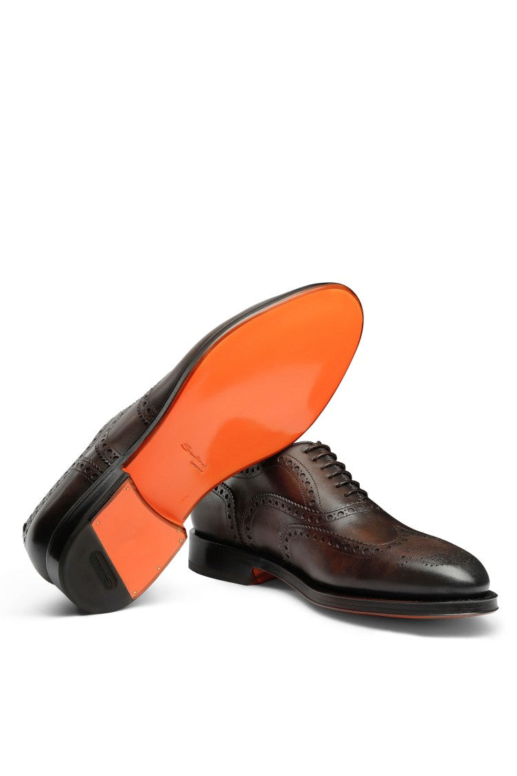 Santoni Enrico Model Leather Oxford Brogue Goodyear