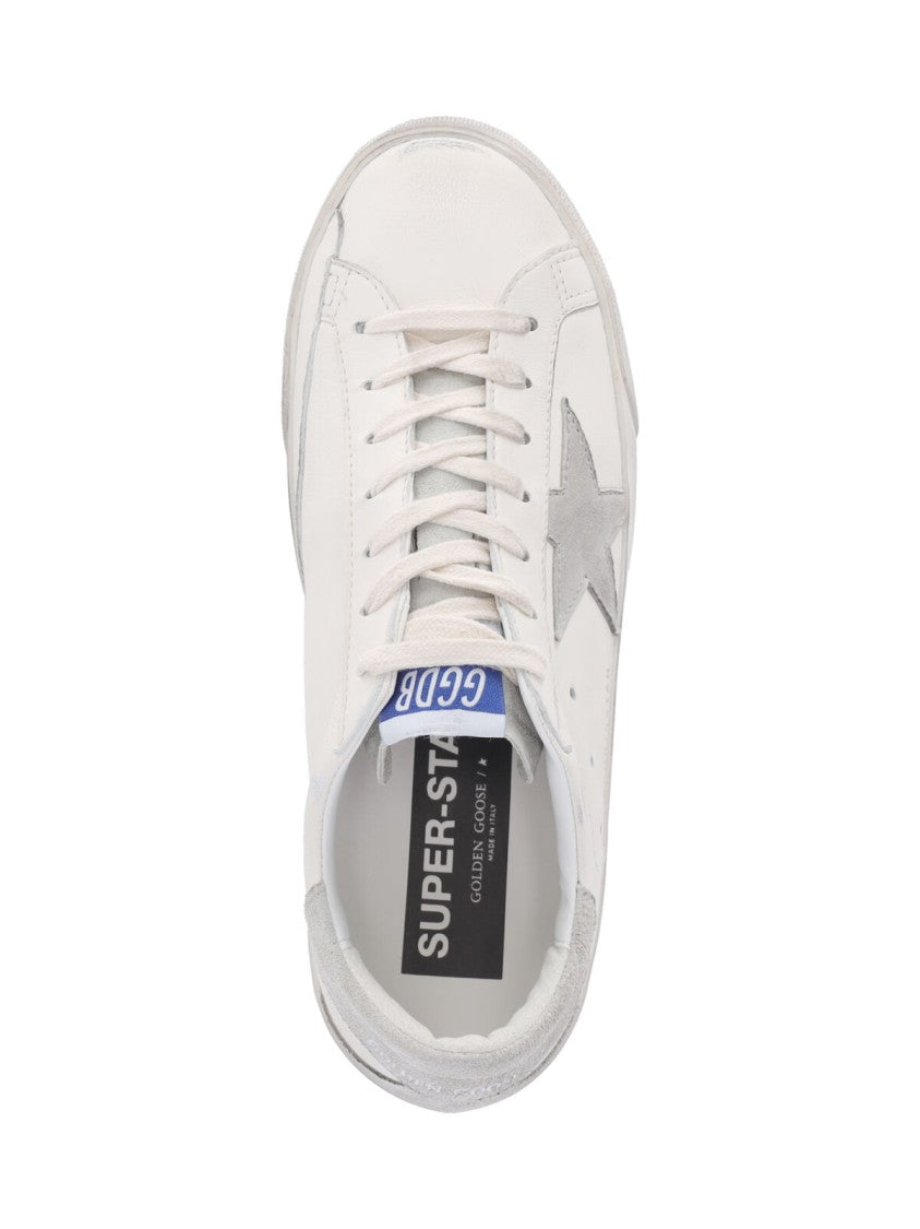 Golden Goose White Super-Star Leather Suede Sneakers