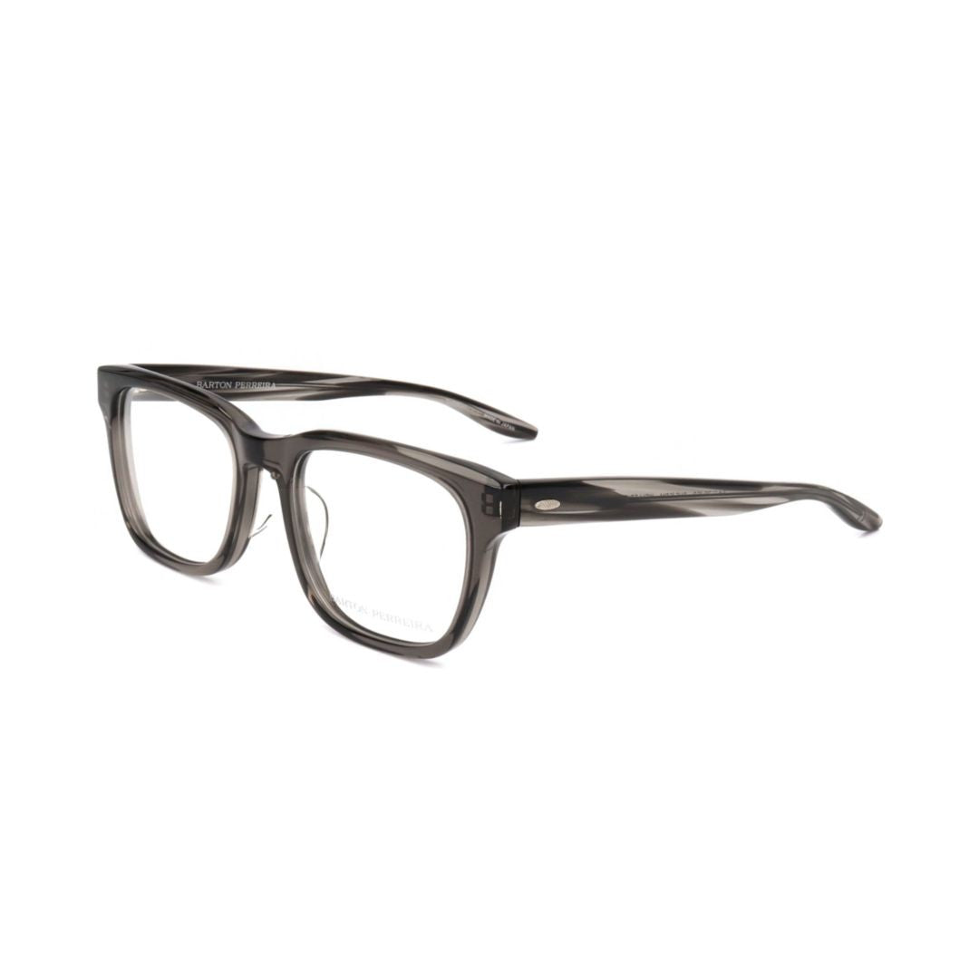 Barton Perreira Bp5094-F 540Qh Translucent Grey Rectangular Eyeglasses With Wave-Pattern Temples