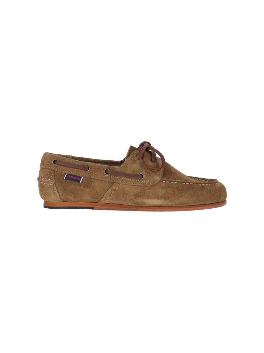 Sebago Brown Owen Suede Lace-Up Flat Shoes