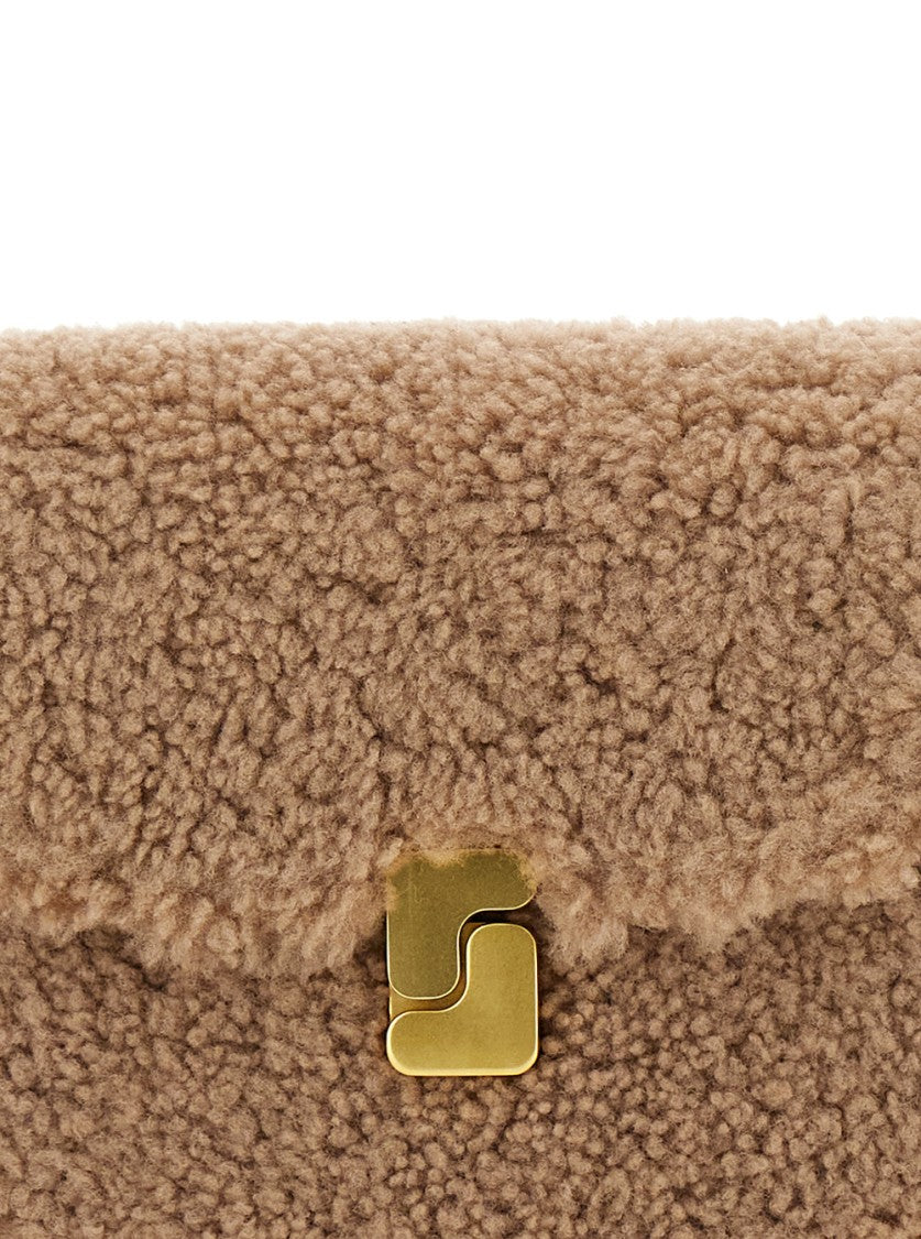Soeur Plush Textured Mini Bag With Gold-Tone Clasp