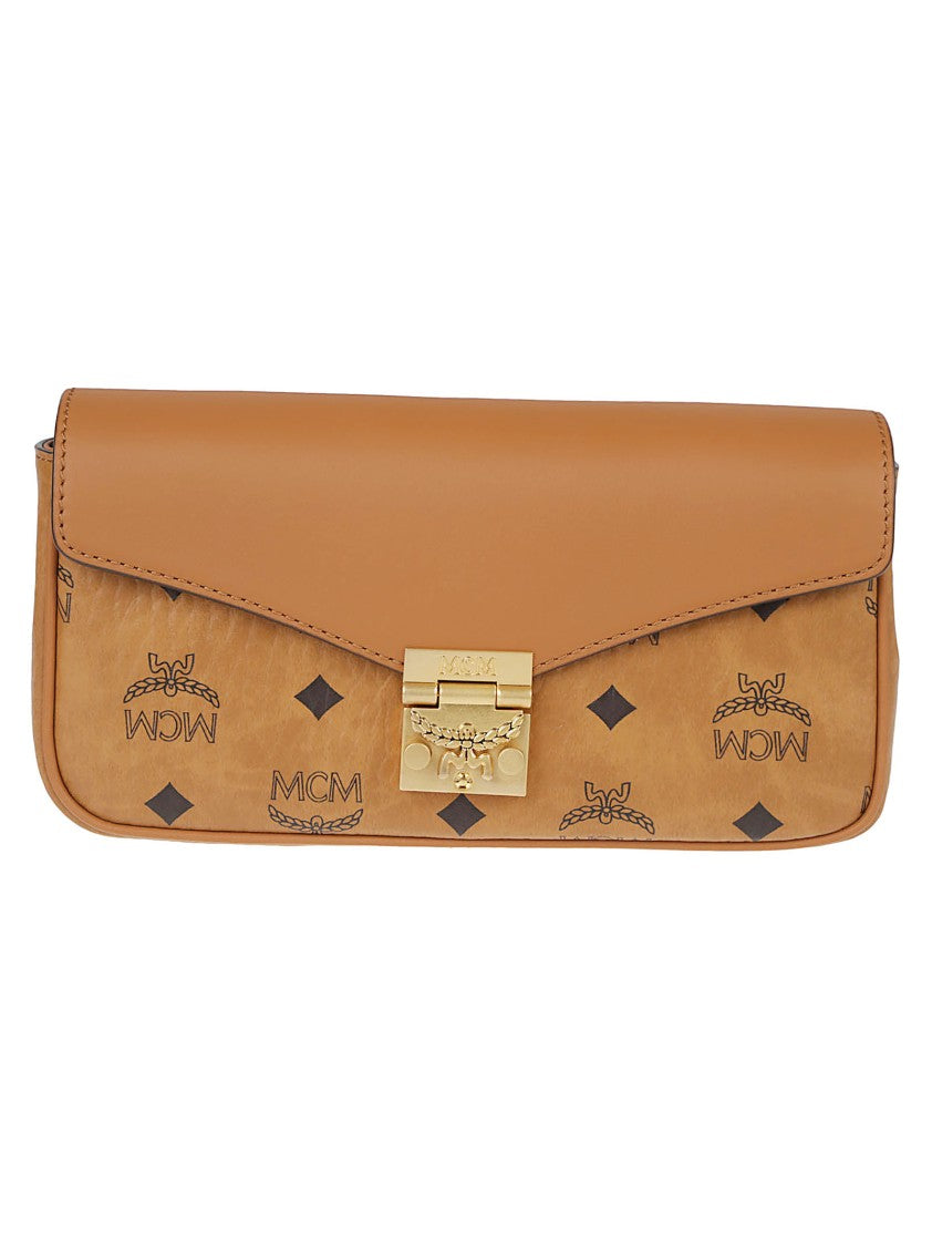 Mcm Rectangular Monogram Canvas Clutch Bag