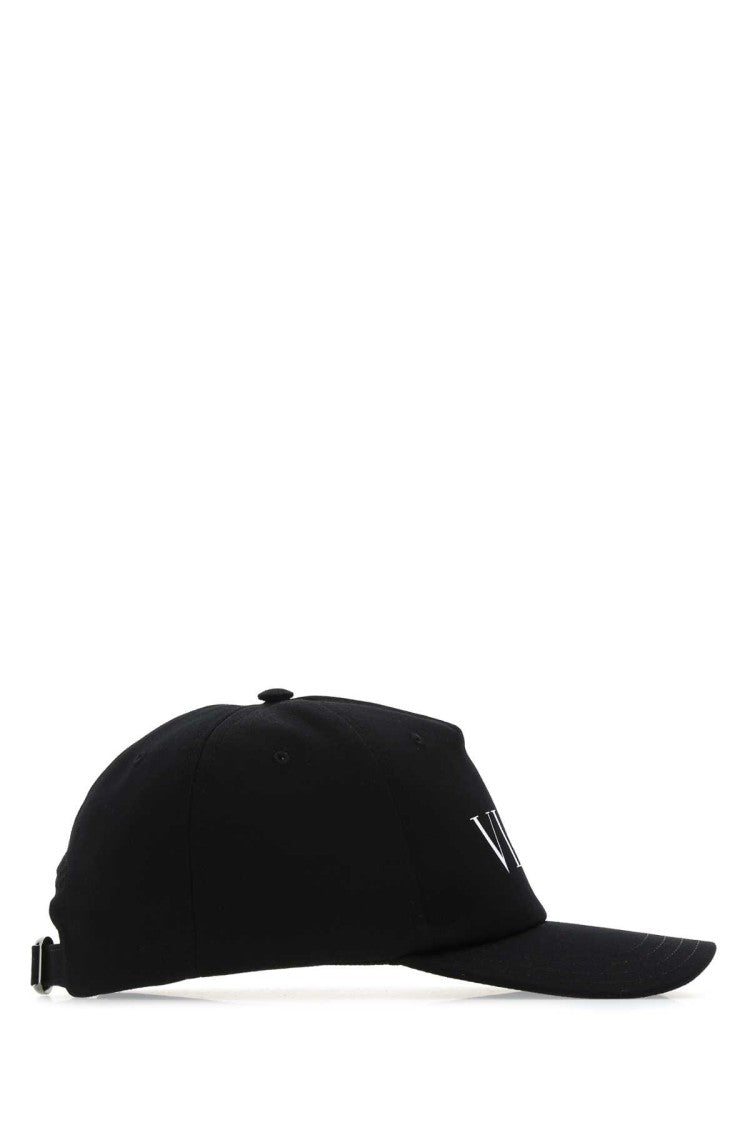 Valentino Garavani Black Gabardine Baseball Cap