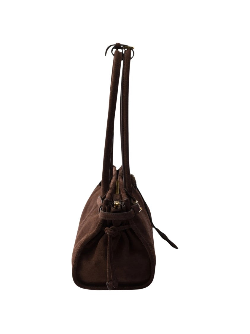 Prada Borsa Bonnie Medium Suede Shoulder Bag