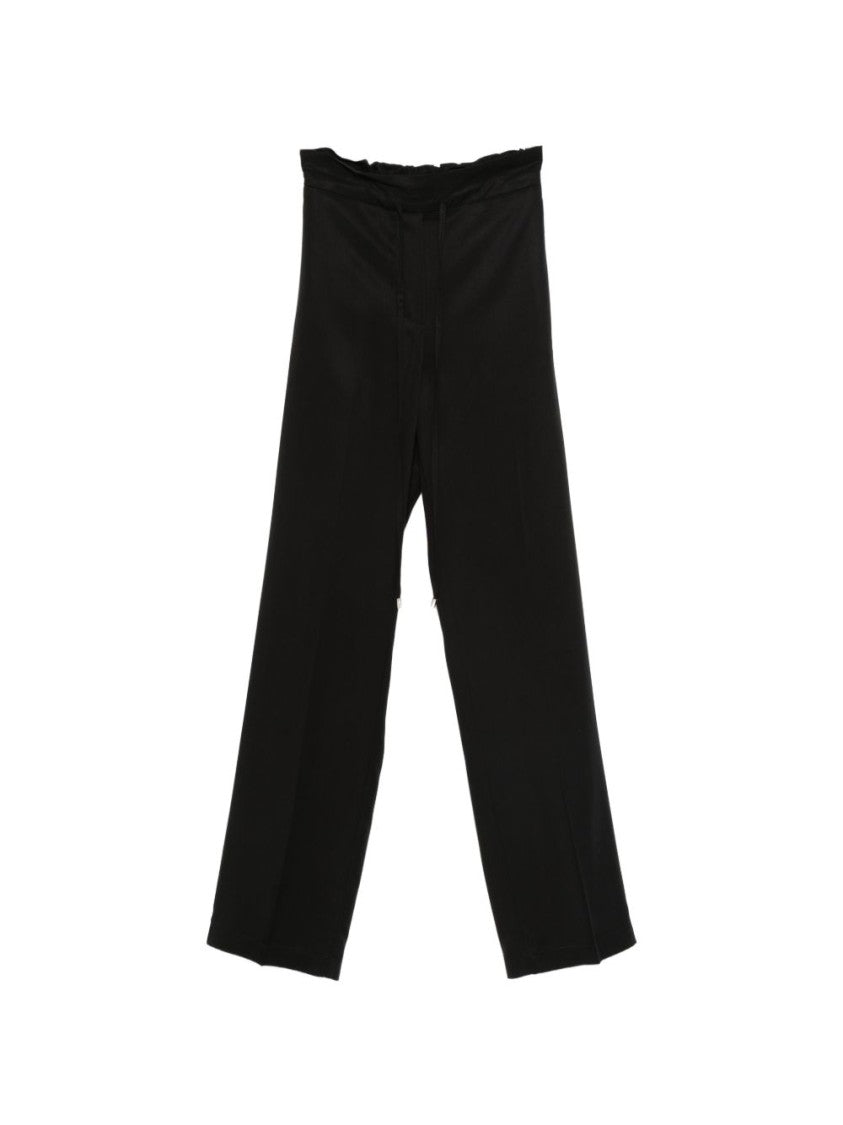 Liu Jo Black Drawstring Relaxed Straight-Leg Pants