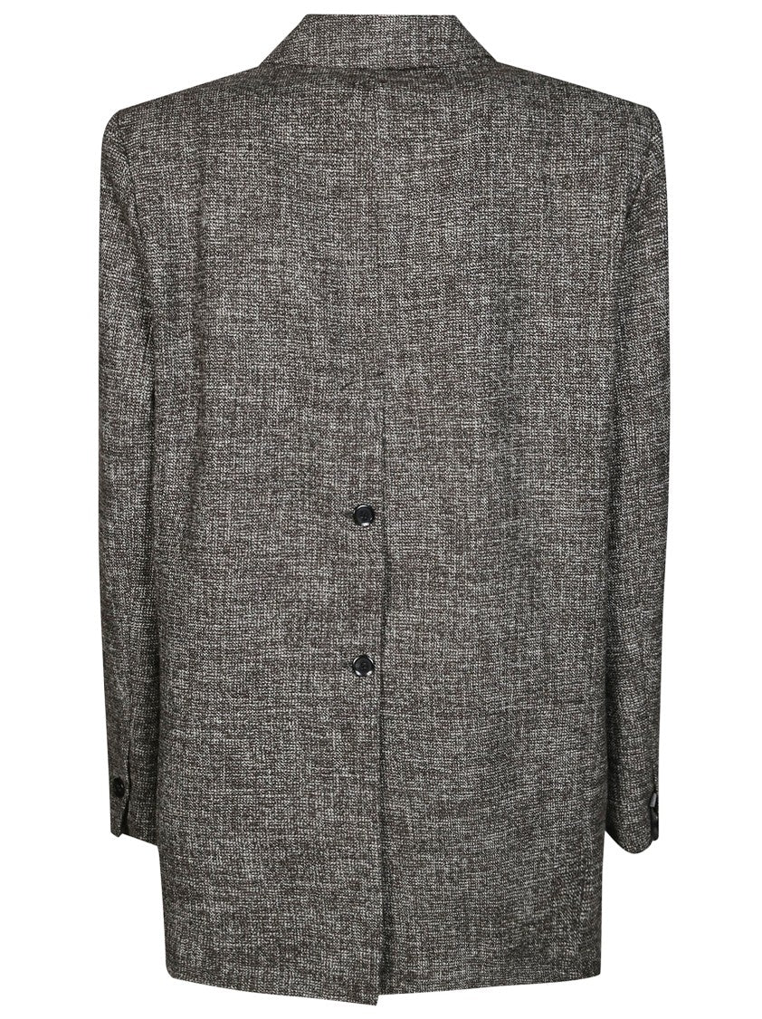 Pinko Melange Flannel Midi Skirt With Tailored Fit