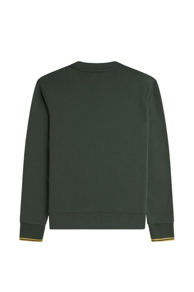 Fred Perry Crew-Neck Cotton Blend Sweatshirt With Curly Back Texture