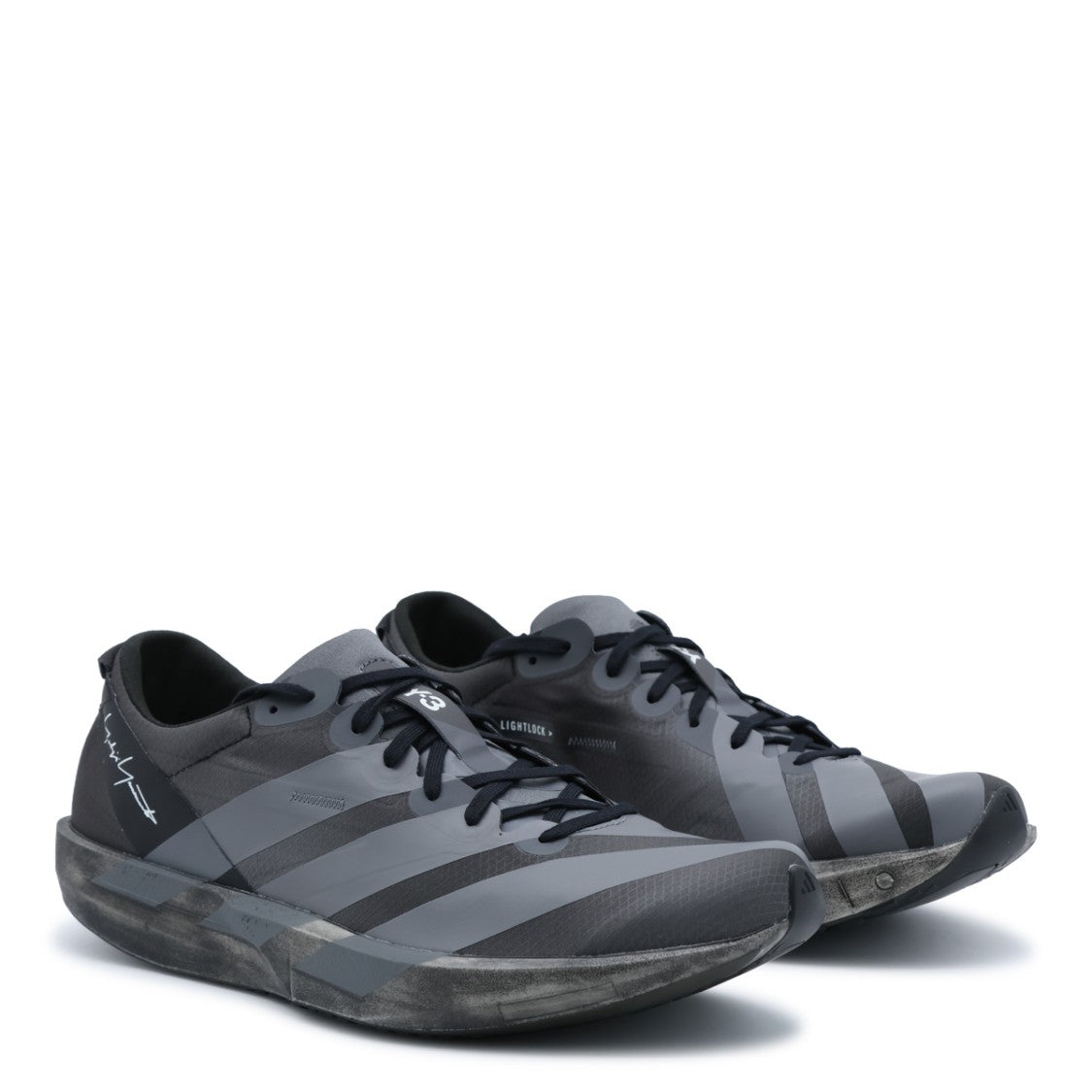 Y-3 Low-Profile Sneakers With Distressed Sole And Signature Detailing