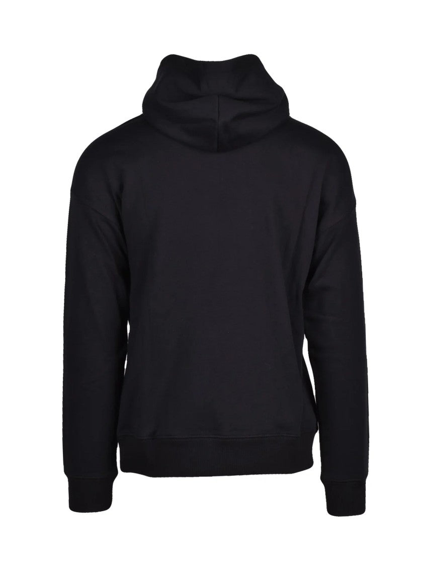 Diesel Classic Black Hoodie With Drawstring Hood And Kangaroo Pocket