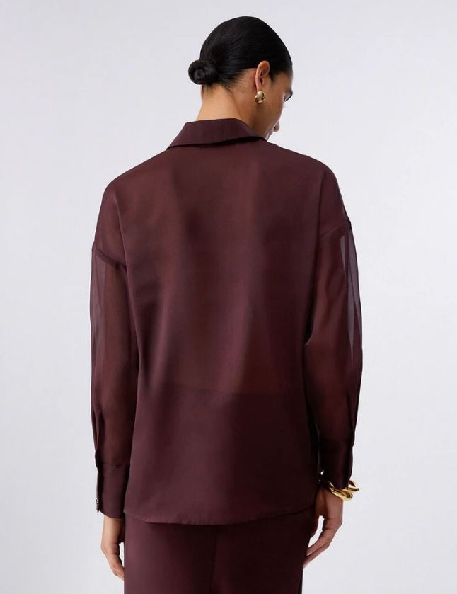 Liu Jo Translucent Organza Shirt With Patch Pockets