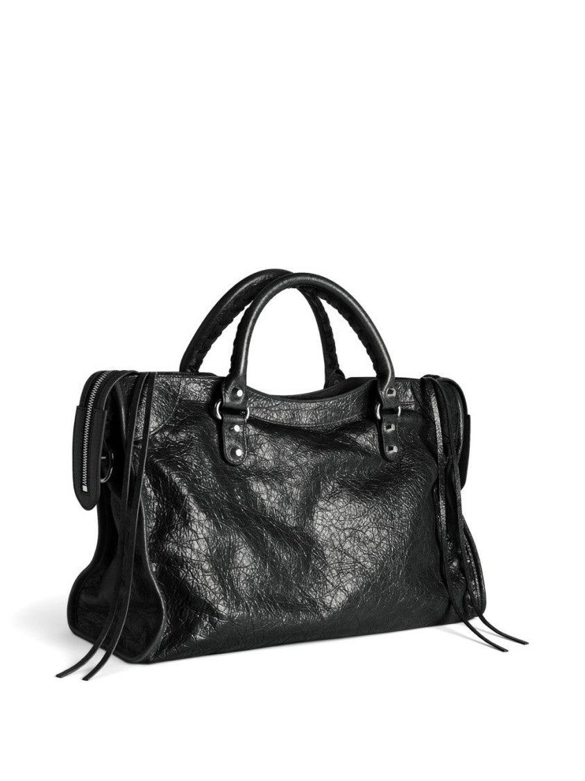 Balenciaga Black Le City Medium Lambskin Handbag