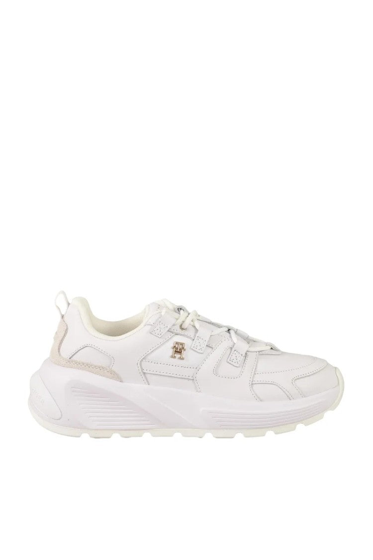 Tommy Hilfiger White Low-Top Leather Sneakers