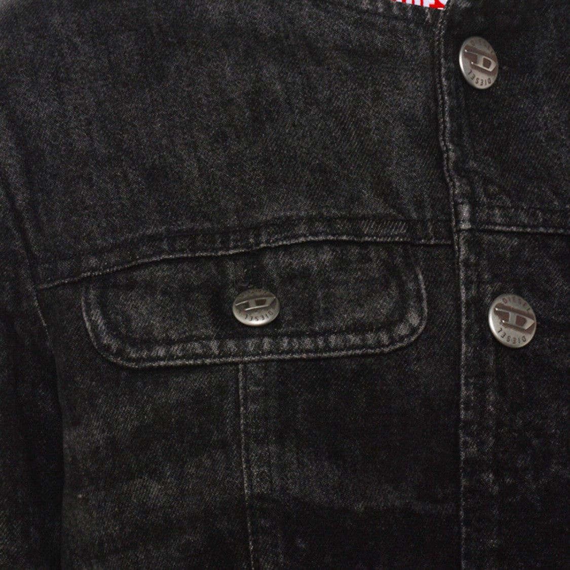 Diesel Black Cotton Denim Jacket