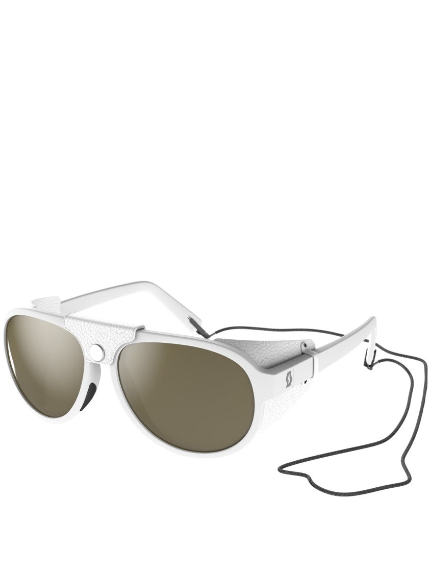Scott Oval Lens Sunglasses With Textured White Frame