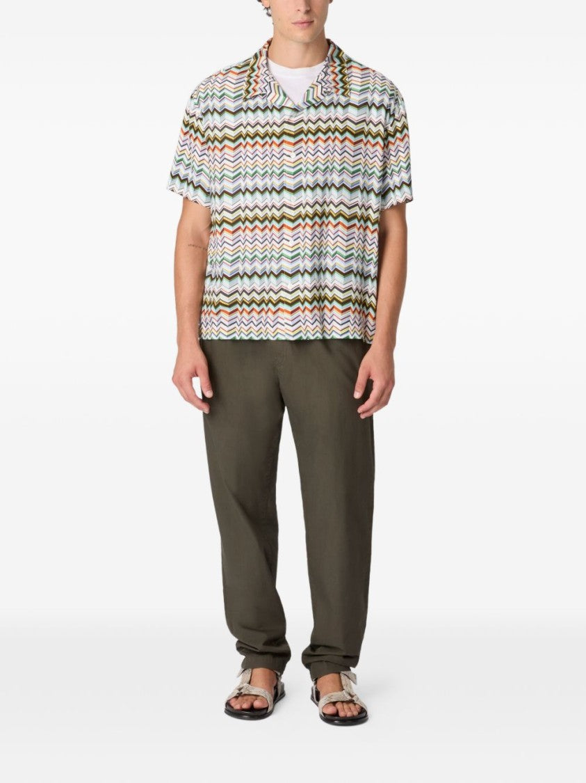 Missoni Irregular Zigzag Print Short-Sleeved Shirt