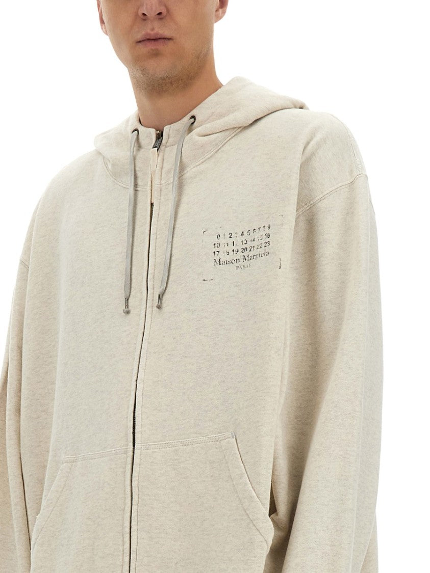 Maison Margiela Zip-Up Hooded Sweatshirt