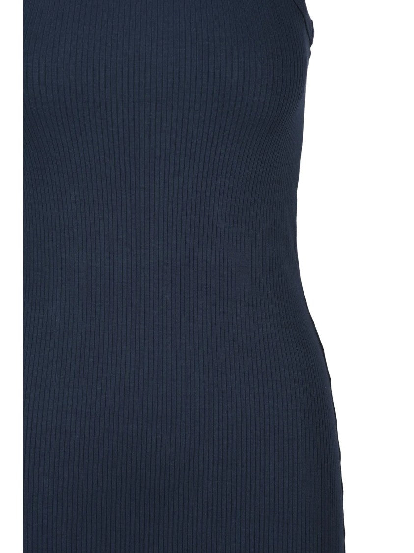 Tommy Hilfiger Midnight Blue Ribbed Maxi Dress