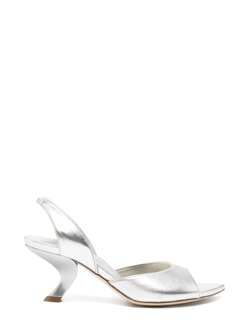 Vic Matié Metallic Leather Open-Toe Sandals
